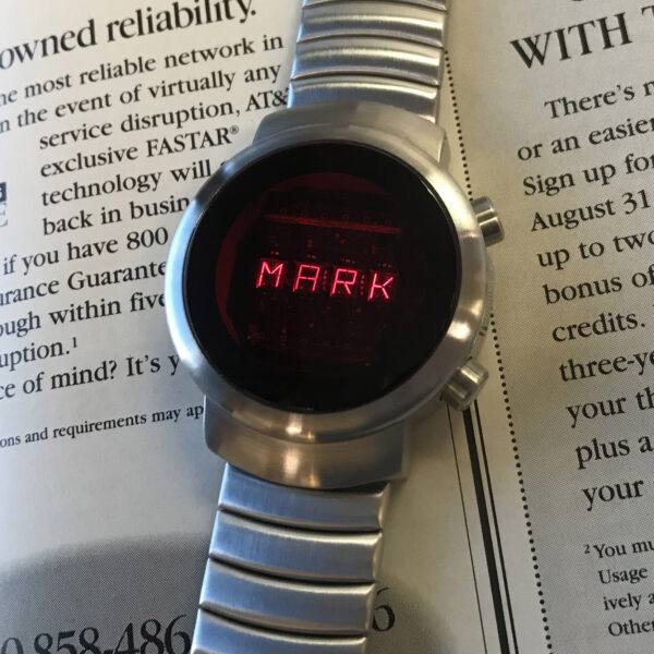 ovo classics led red lens watch with custom name mark