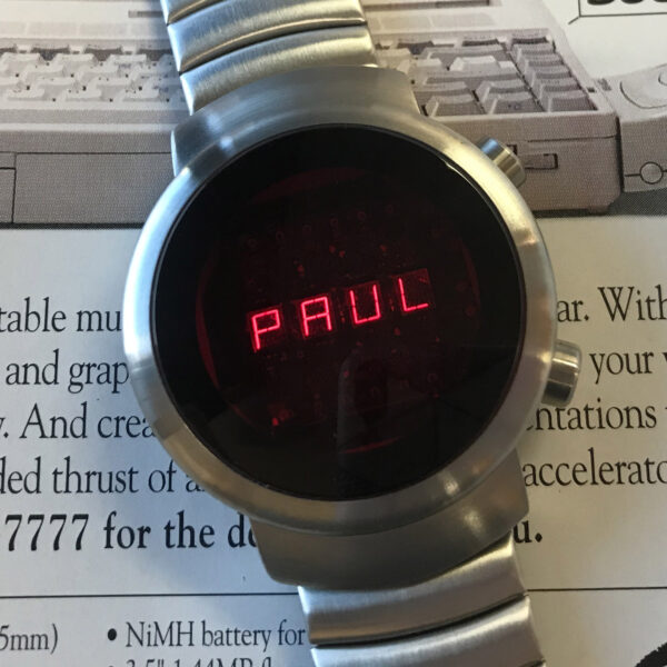 ovo classics led red lens watch with custom name paul