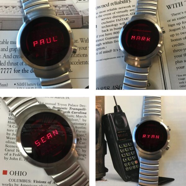 ovo classics led red lens watch with custom names examples